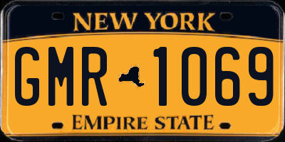 NY license plate GMR1069
