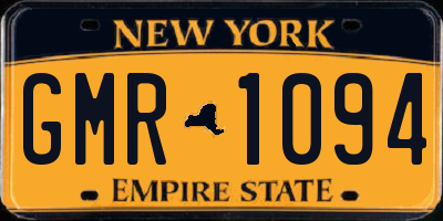 NY license plate GMR1094