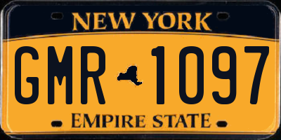 NY license plate GMR1097