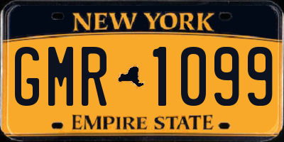 NY license plate GMR1099
