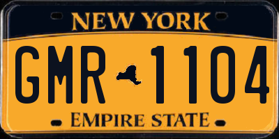 NY license plate GMR1104