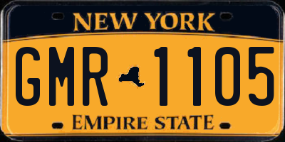 NY license plate GMR1105