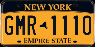 NY license plate GMR1110