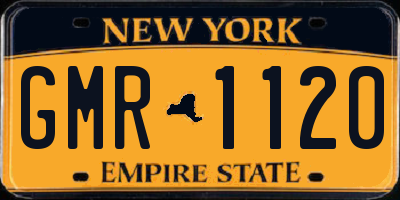 NY license plate GMR1120