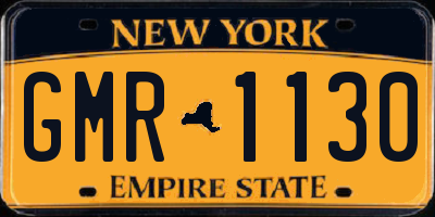 NY license plate GMR1130