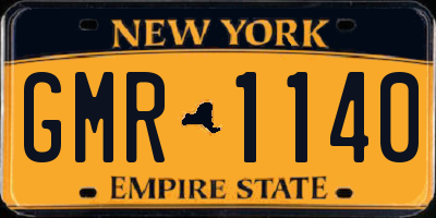 NY license plate GMR1140