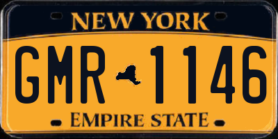 NY license plate GMR1146