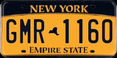 NY license plate GMR1160