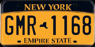 NY license plate GMR1168