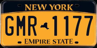 NY license plate GMR1177