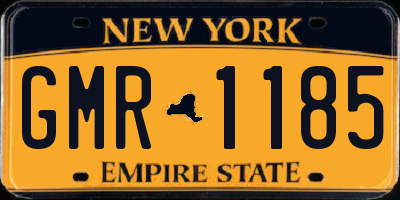 NY license plate GMR1185