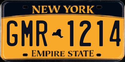NY license plate GMR1214