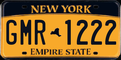 NY license plate GMR1222