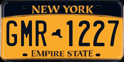 NY license plate GMR1227