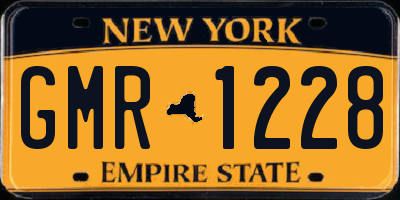 NY license plate GMR1228