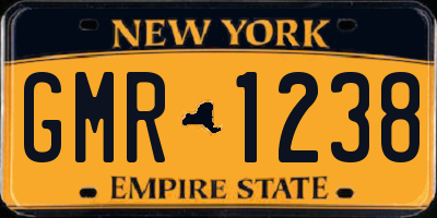 NY license plate GMR1238