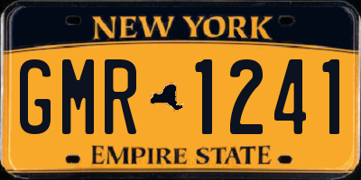 NY license plate GMR1241