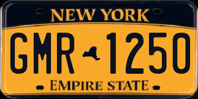 NY license plate GMR1250