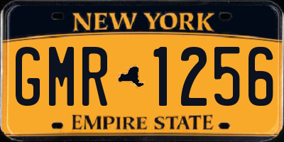 NY license plate GMR1256