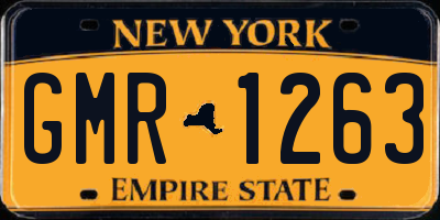 NY license plate GMR1263