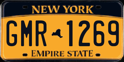 NY license plate GMR1269