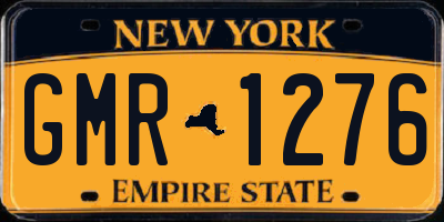 NY license plate GMR1276