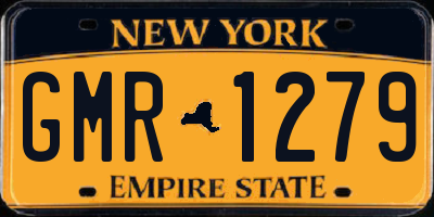 NY license plate GMR1279