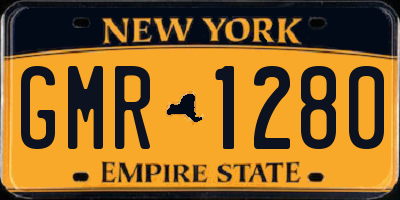 NY license plate GMR1280