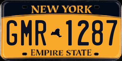 NY license plate GMR1287