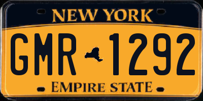 NY license plate GMR1292