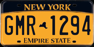 NY license plate GMR1294