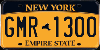 NY license plate GMR1300