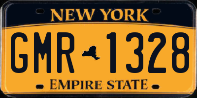 NY license plate GMR1328