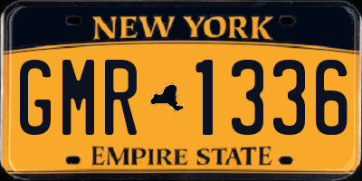 NY license plate GMR1336