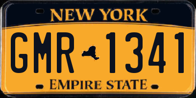 NY license plate GMR1341