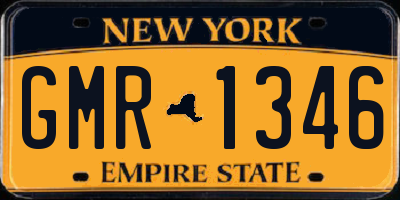 NY license plate GMR1346