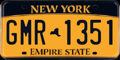 NY license plate GMR1351