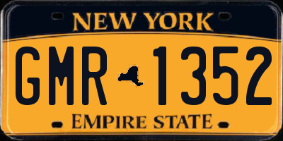 NY license plate GMR1352