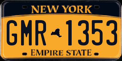 NY license plate GMR1353