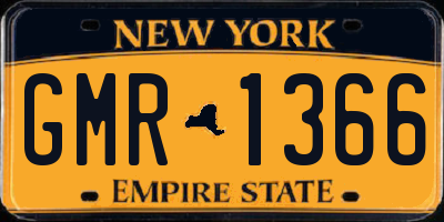 NY license plate GMR1366