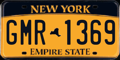 NY license plate GMR1369