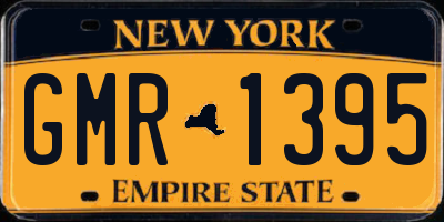 NY license plate GMR1395