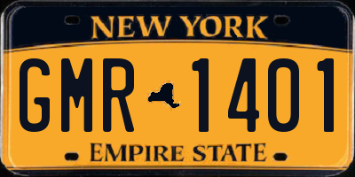 NY license plate GMR1401