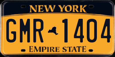 NY license plate GMR1404