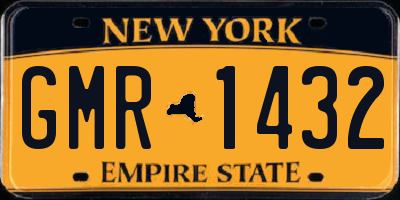 NY license plate GMR1432
