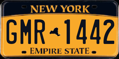NY license plate GMR1442