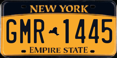 NY license plate GMR1445