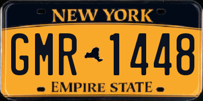 NY license plate GMR1448
