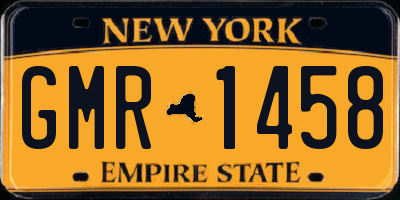 NY license plate GMR1458