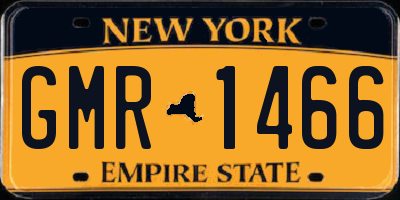 NY license plate GMR1466